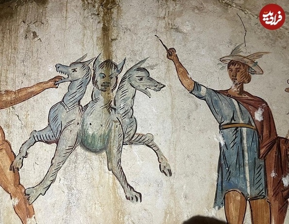 تصاویر| مقبره‌ای با نقاشی «سگ جهنم» در پروژۀ انتقال آب کشف شد