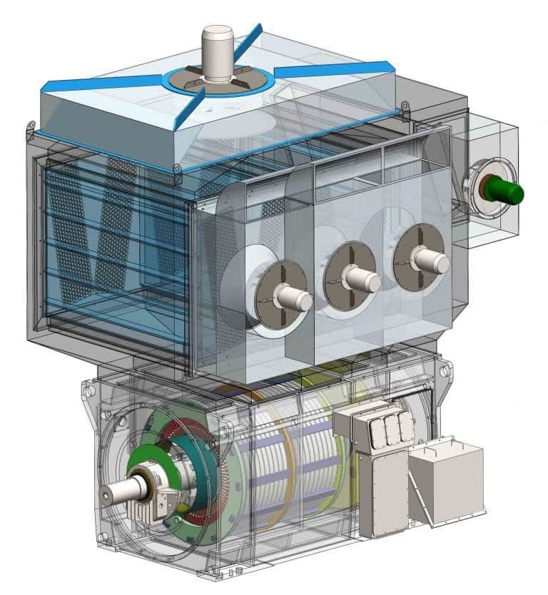 اختراع خنک‌سازی ایزوله از هوا به هوا در الکتروموتور‌های صنعتی